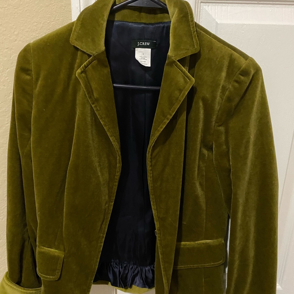 J.crew velvet blazer